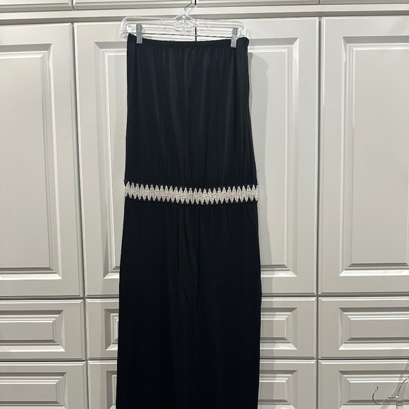Boston Proper Strapless Maxi Dress in Black & White-Size Med - Picture 5 of 5